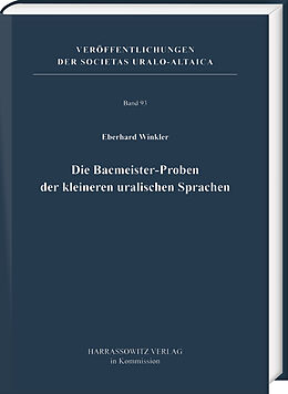 Fester Einband Die Bacmeister-Proben der kleineren uralischen Sprachen von Eberhard Winkler