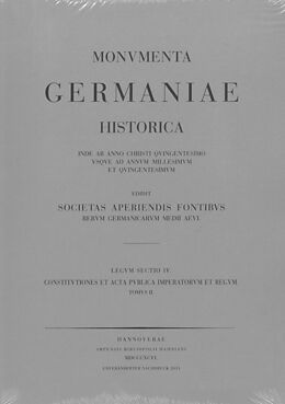 Fester Einband Constitutiones et acta publica imperatorum et regum (1198-1272) von Ludwig Weiland