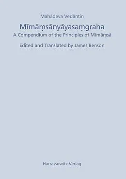 E-Book (pdf) Mimamsanyayasamgraha von Mahadeva Vedantin