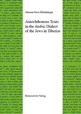 eBook (pdf) Autochthonous Texts in the Arabic Dialect of the Jews in Tiberias de Aharon Geva-Kleinberger