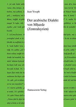 E-Book (pdf) Der arabische Dialekt von Mharde (Zentralsyrien) von Jean Yoseph