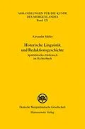E-Book (pdf) Historische Linguistik und Redaktionsgeschichte von Alexander Müller