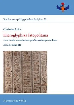 E-Book (pdf) Hieroglyphika latopolitana von Christian Leitz