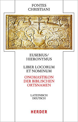 Fester Einband Liber locorum et nominum  Onomastikon der biblischen Ortsnamen von Eusebius von Caesarea, Hieronymus von Stridon