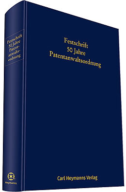 Fester Einband Festschrift 50 Jahre Patentanwaltsordnung von 