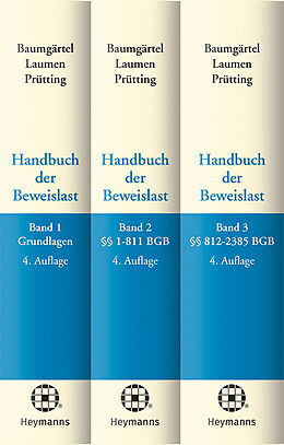 Kartonierter Einband Bundle Handbuch der Beweislast Band 1-3 von 