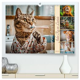 Kalender Humorvoll durch das Jahr (hochwertiger Premium Wandkalender 2025 DIN A2 quer), Kunstdruck in Hochglanz von Steffen Gierok-Latniak