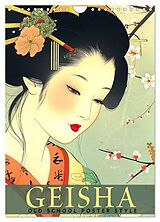 Kalender Geisha - Old School Poster Style (Wandkalender 2026 DIN A4 hoch), CALVENDO Monatskalender von Val Thoermer