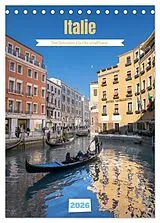 Kalender (Kal) Italie - Des Dolomites à la côte amalfitaine (Calendrier de bureau 2026 DIN A5 horizontal), CALVENDO calendrier mensuel von Thomas Bugdoll