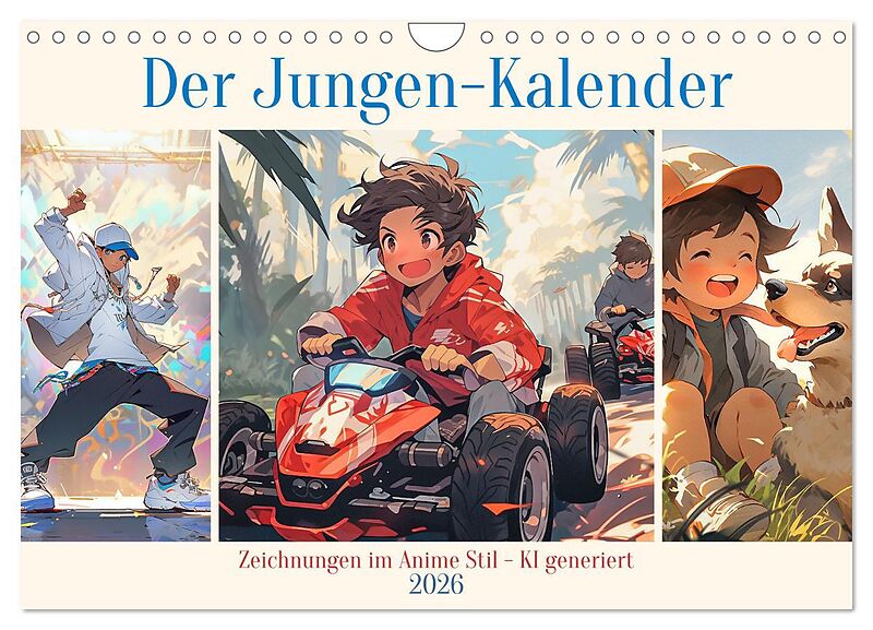 Der Jungen-Kalender (Wandkalender 2026 DIN A4 quer), CALVENDO Monatskalender