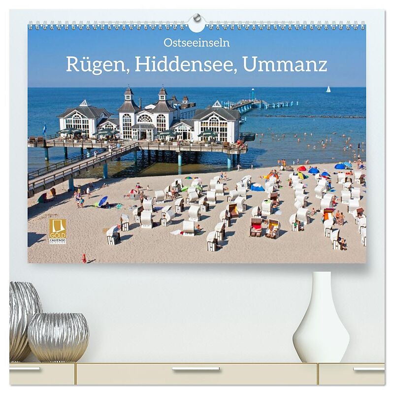 Ostseeinseln Rügen, Hiddensee, Ummanz (hochwertiger Premium Wandkalender 2026 DIN A2 quer), Kunstdruck in Hochglanz