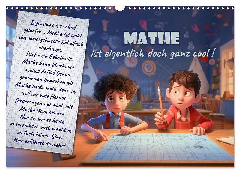 Mathe ist eigentlich doch ganz cool! (Wandkalender 2026 DIN A3 quer), CALVENDO Monatskalender