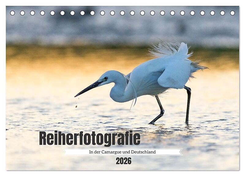 Reiherfotografie (Tischkalender 2026 DIN A5 quer), CALVENDO Monatskalender