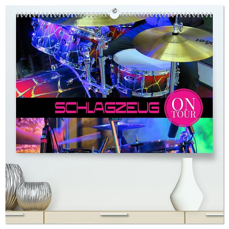 Schlagzeug on Tour (hochwertiger Premium Wandkalender 2026 DIN A2 quer), Kunstdruck in Hochglanz