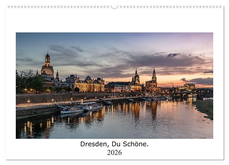 Dresden, Du Schöne. (Wandkalender 2026 DIN A2 quer), CALVENDO Monatskalender