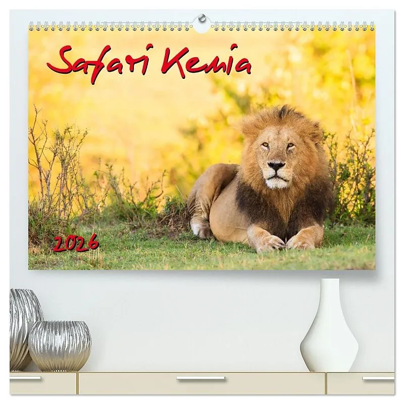 Safari Kenia (hochwertiger Premium Wandkalender 2026 DIN A2 quer), Kunstdruck in Hochglanz