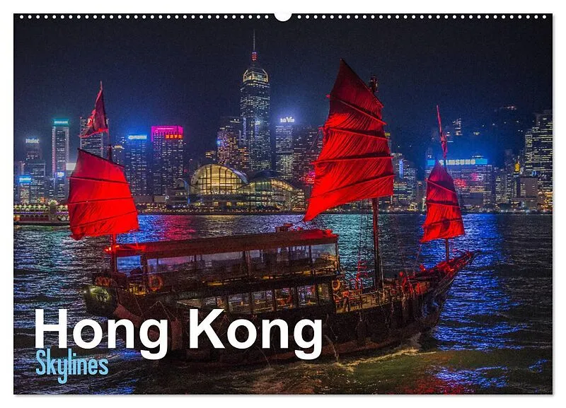 Hong Kong - Skylines (Wandkalender 2026 DIN A2 quer), CALVENDO Monatskalender