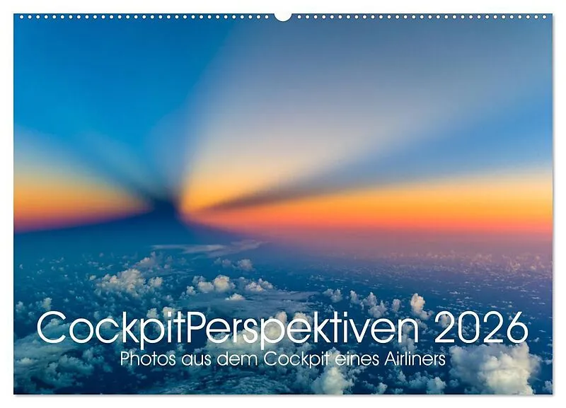 CockpitPerspektiven 2026 (Wandkalender 2026 DIN A2 quer), CALVENDO Monatskalender