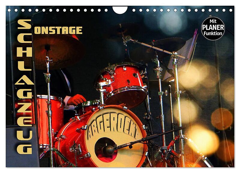 Schlagzeug onstage - "abgerockt" (Wandkalender 2026 DIN A4 quer), CALVENDO Monatskalender