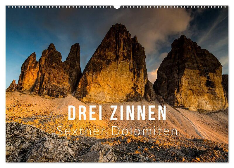 Drei Zinnen. Sextner Dolomiten (Wandkalender 2026 DIN A2 quer), CALVENDO Monatskalender