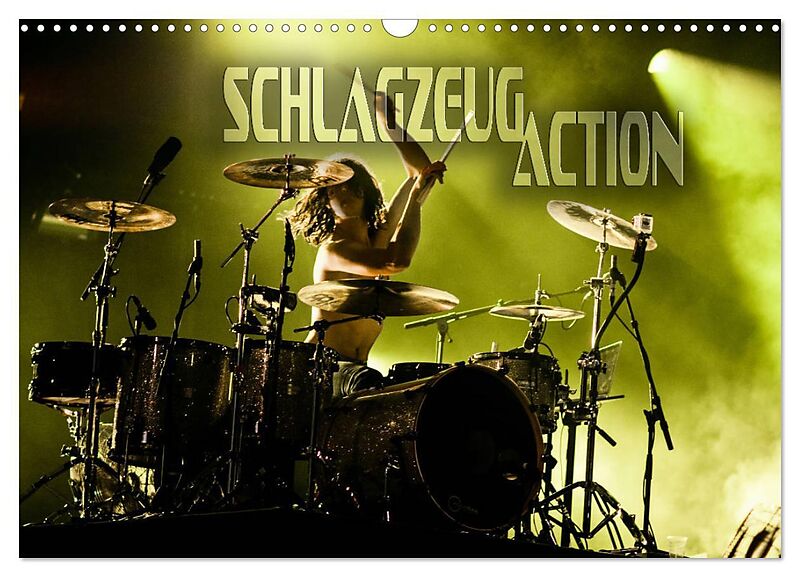 Schlagzeug Action (Wandkalender 2026 DIN A3 quer), CALVENDO Monatskalender