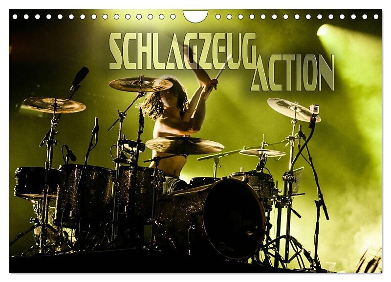 Schlagzeug Action (Wandkalender 2026 DIN A4 quer), CALVENDO Monatskalender