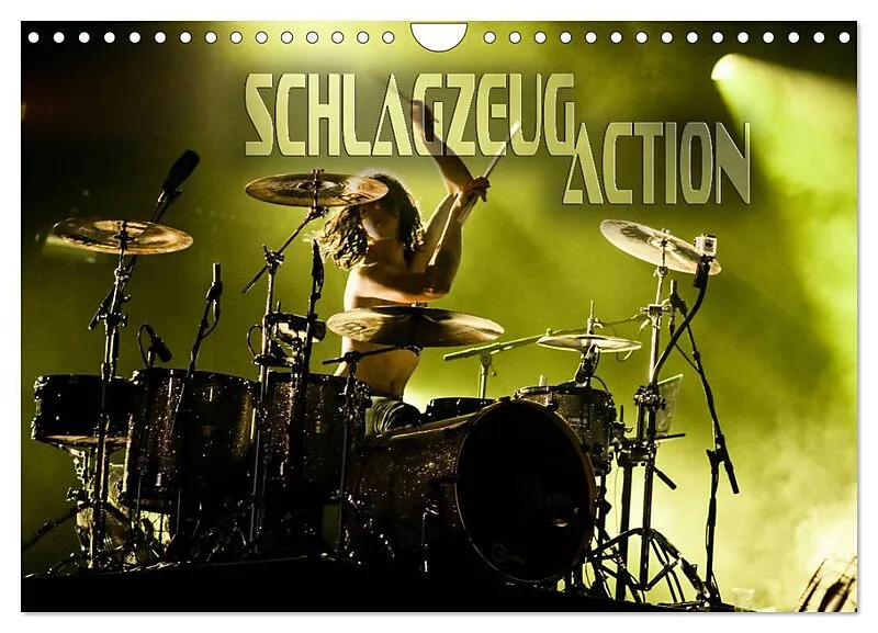 Schlagzeug Action (Wandkalender 2026 DIN A4 quer), CALVENDO Monatskalender