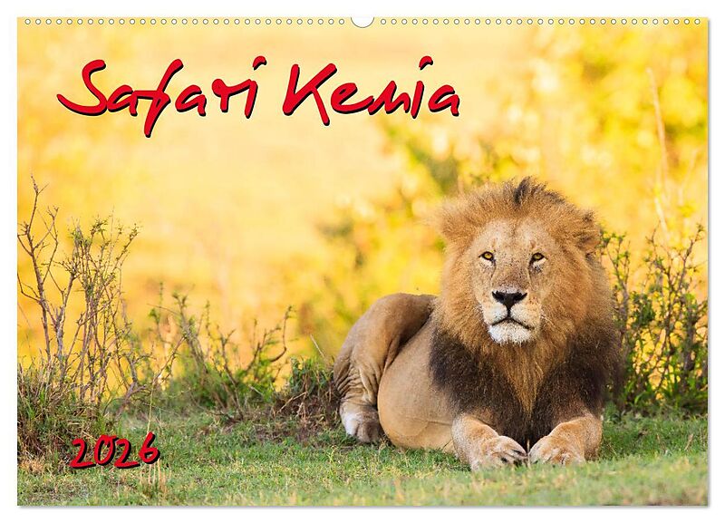 Safari Kenia (Wandkalender 2026 DIN A2 quer), CALVENDO Monatskalender