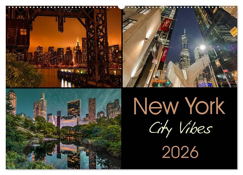 New York City Vibes (Wandkalender 2026 DIN A2 quer), CALVENDO Monatskalender