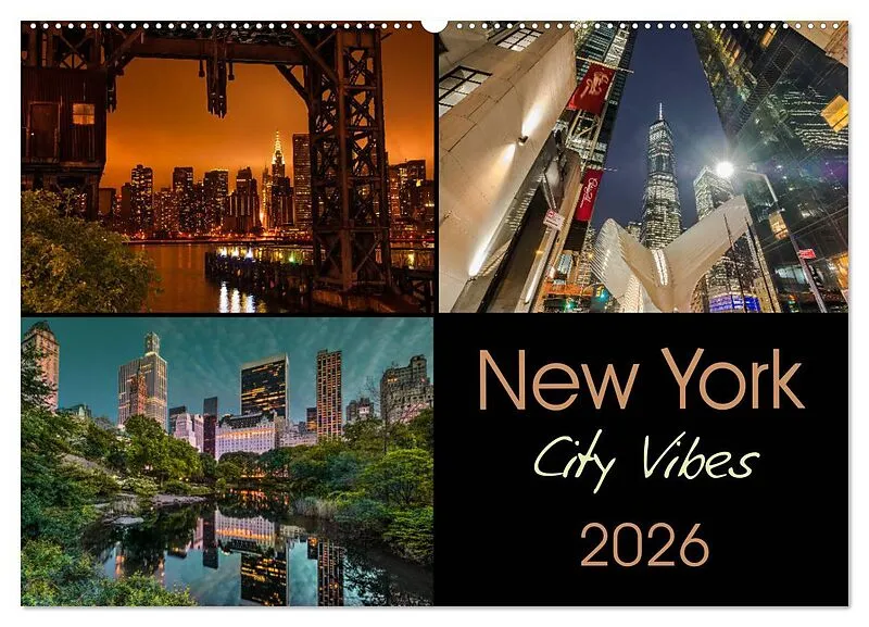 New York City Vibes (Wandkalender 2026 DIN A2 quer), CALVENDO Monatskalender