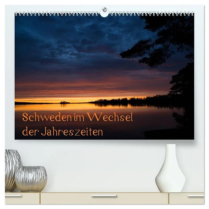Schweden im Wechsel der Jahreszeiten (hochwertiger Premium Wandkalender 2026 DIN A2 quer), Kunstdruck in Hochglanz