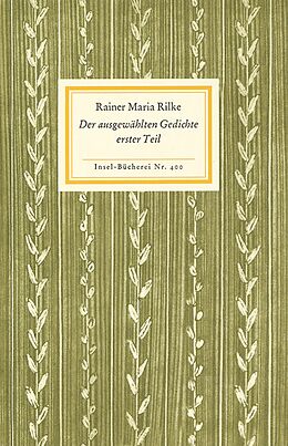 Kartonierter Einband Der ausgewählten Gedichte erster Teil von Rainer Maria Rilke
