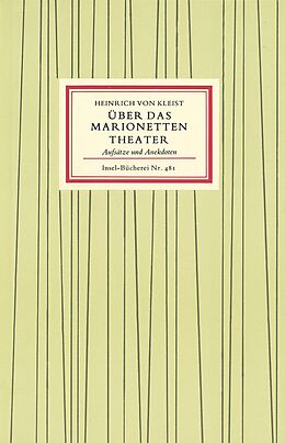 Kartonierter Einband Über das Marionettentheater von Heinrich von Kleist