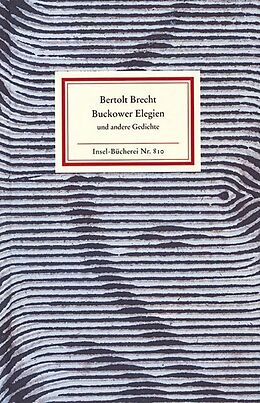 Kartonierter Einband Buckower Elegien. Gedichte im Exil. von Bertolt Brecht