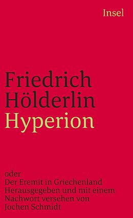 Couverture cartonnée Hyperion oder Der Eremit in Griechenland de Friedrich Hölderlin