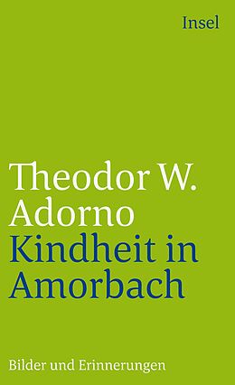 Couverture cartonnée Kindheit in Amorbach de Theodor W. Adorno