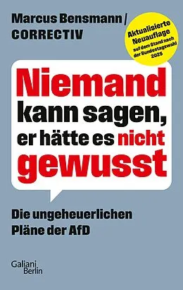 E-Book (epub) Niemand kann sagen, er hätte es nicht gewusst von Marcus Bensmann, CORRECTIV