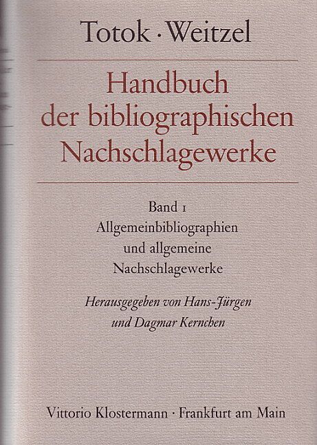Handbuch der bibliographischen Nachschlagewerke / Handbuch der bibliographischen Nachschlagewerke