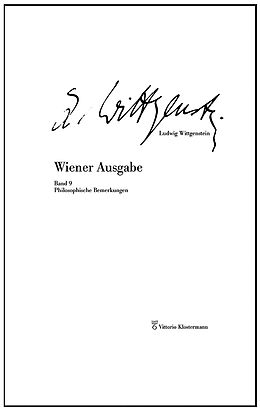 Fester Einband Wiener Ausgabe von Ludwig Wittgenstein