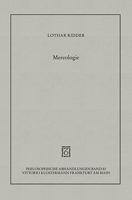 Fester Einband Mereologie von Lothar Ridder