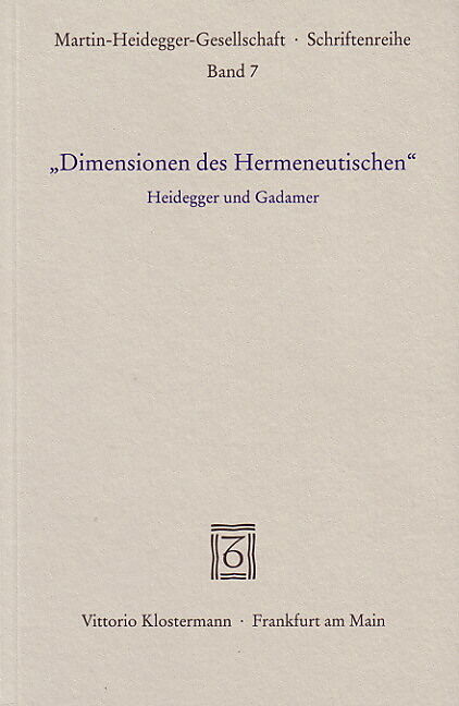 "Dimensionen des Hermeneutischen"