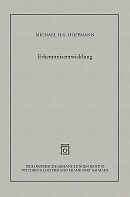 Kartonierter Einband Erkenntnisentwicklung von Michael H.G. Hoffmann