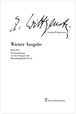 Fester Einband Zettelsammlung aus den Synopsen der Manuskriptbände I bis X von Ludwig Wittgenstein