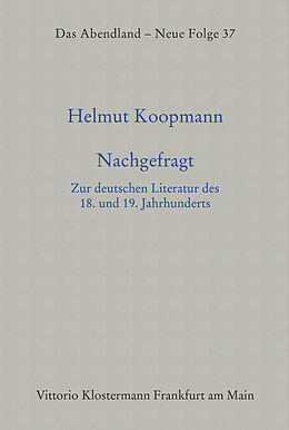 Fester Einband Nachgefragt von Helmut Koopmann