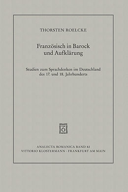 Kartonierter Einband Französisch in Barock und Aufklärung von Thorsten Roelcke