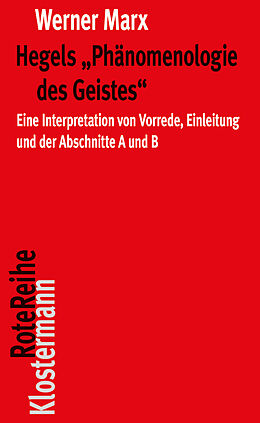 Kartonierter Einband Hegels &quot;Phänomenologie des Geistes&quot; von Werner Marx