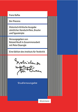 Fester Einband Der Process. Studienausgabe von Franz Kafka