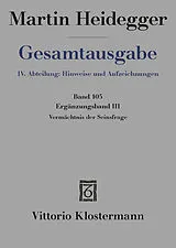 Fester Einband Vermächtnis der Seinsfrage von Martin Heidegger