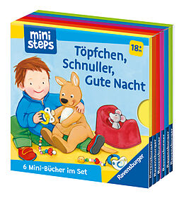 Pappband, unzerreissbar (PpU) ministeps: Mein erster Bücher-Würfel: Töpfchen, Schnuller, Gute Nacht (Bücher-Set) von Ava-Barb Yaga