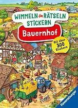 Kartonierter Einband Wimmeln, Rätseln, Stickern: Bauernhof von